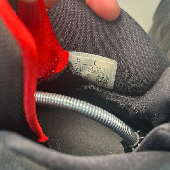 Nike Air Jordan 6 Rings Black Red Sulfur Basketball Shoes Men's Size 13 - Picture 9 of 11